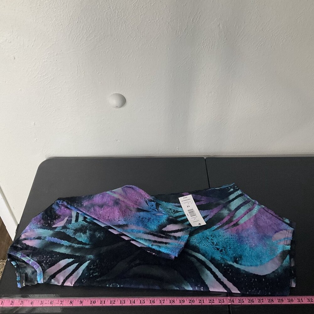 Calessa Top‎ Womens Sz 1X Midnight Sky Asymmetrical Hem Round Neckline Blouse - Picture 9 of 14